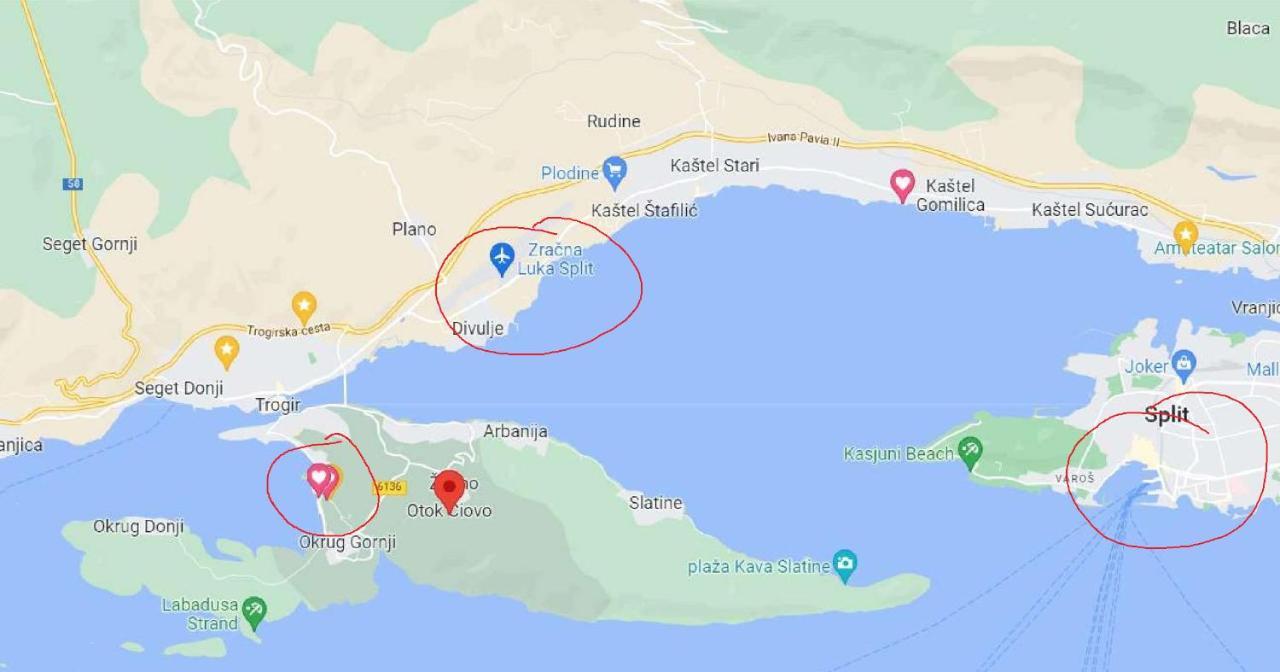 Villa Mala Vala #1 - Seeview - 80 Qm - 2 Sz - 4 Pers Trogir Ngoại thất bức ảnh
